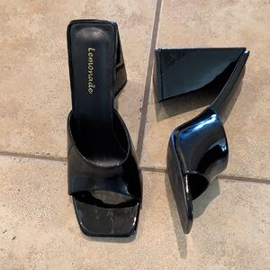 Lemonade Glossy Black Women's Mules